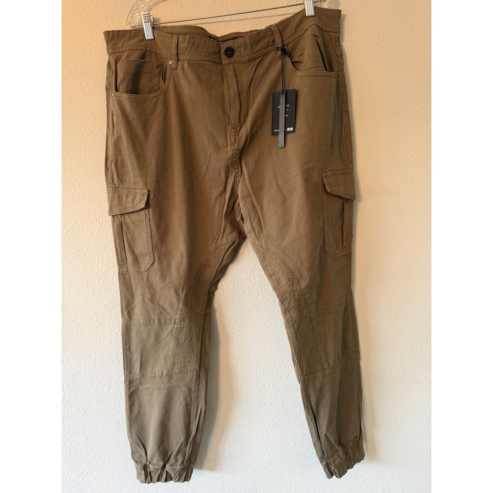 Projek Raw Cargo Pants Mens 40 Brown Performance Utility Stretch Tapered Tech